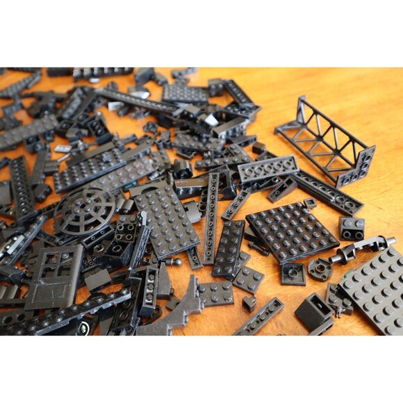 2 lbs. Pounds 8oz Mixed Lot Lego Bulk Black Bricks Pieces Plates Blocks - Picture 11 of 16